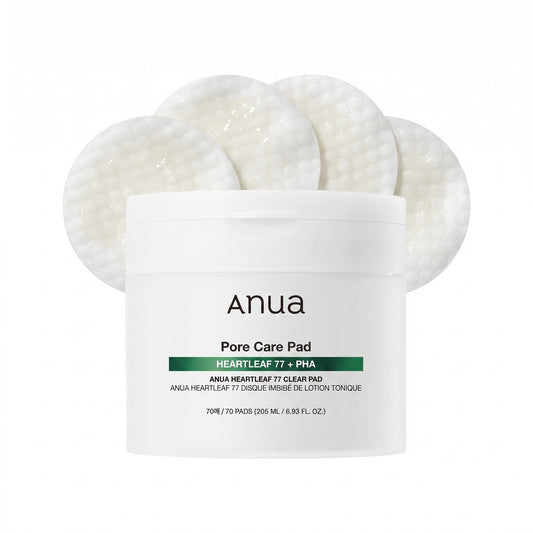 Anua Heartleaf 77 Clear Pad jar with 70 toner pads